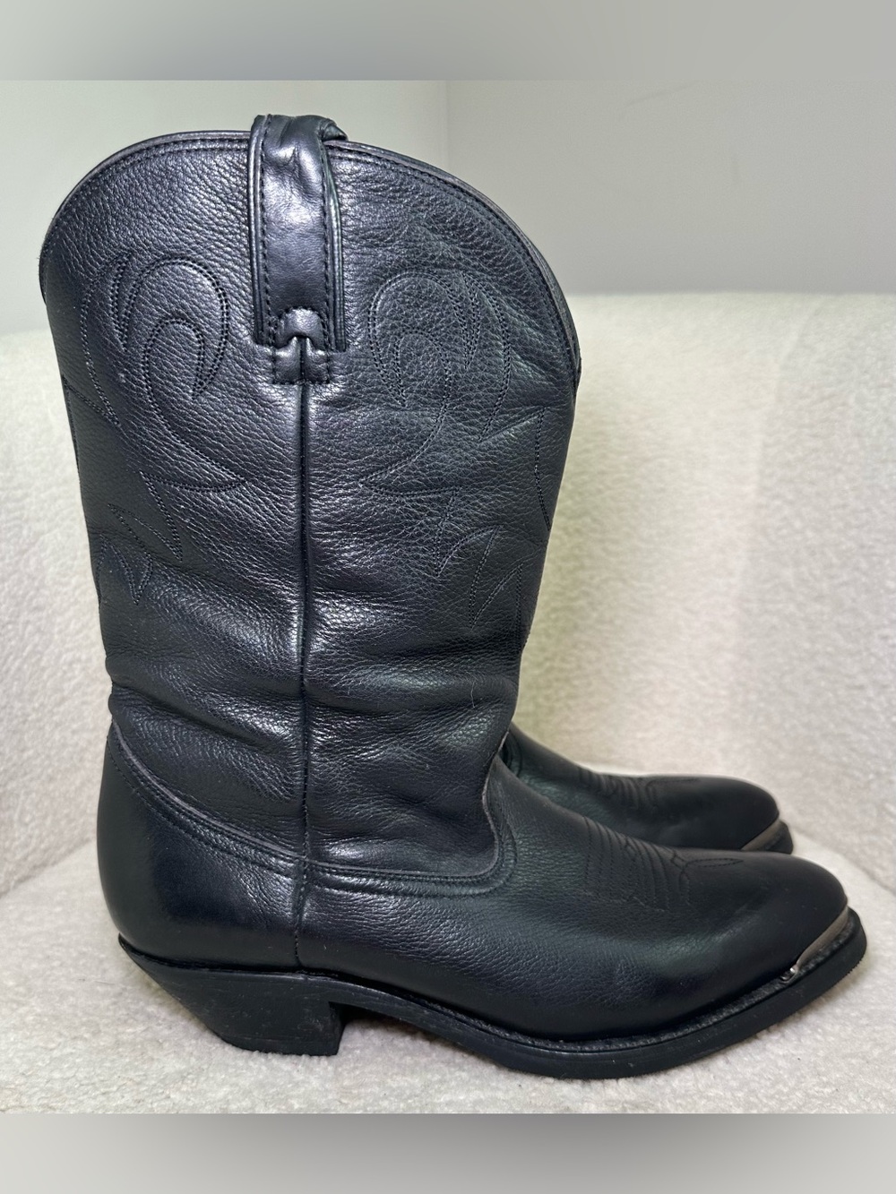 Durango Black Leather Western Cowboy Cowgirl Boots Festival Bohemian Classic 8.5